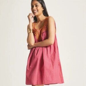 NWT Anthropologie Let Me Be Swing Tunic Dress in Pink Combo Medium